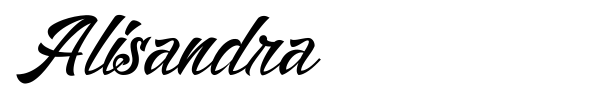 Alisandra font preview
